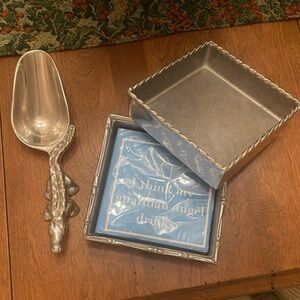 Mariposa Cocktail Napkin Holders and Alligator Ice Scoop